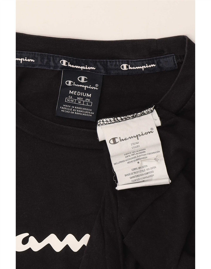 Champion Herren-T-Shirt mit Grafik, mittelschwarze Baumwolle