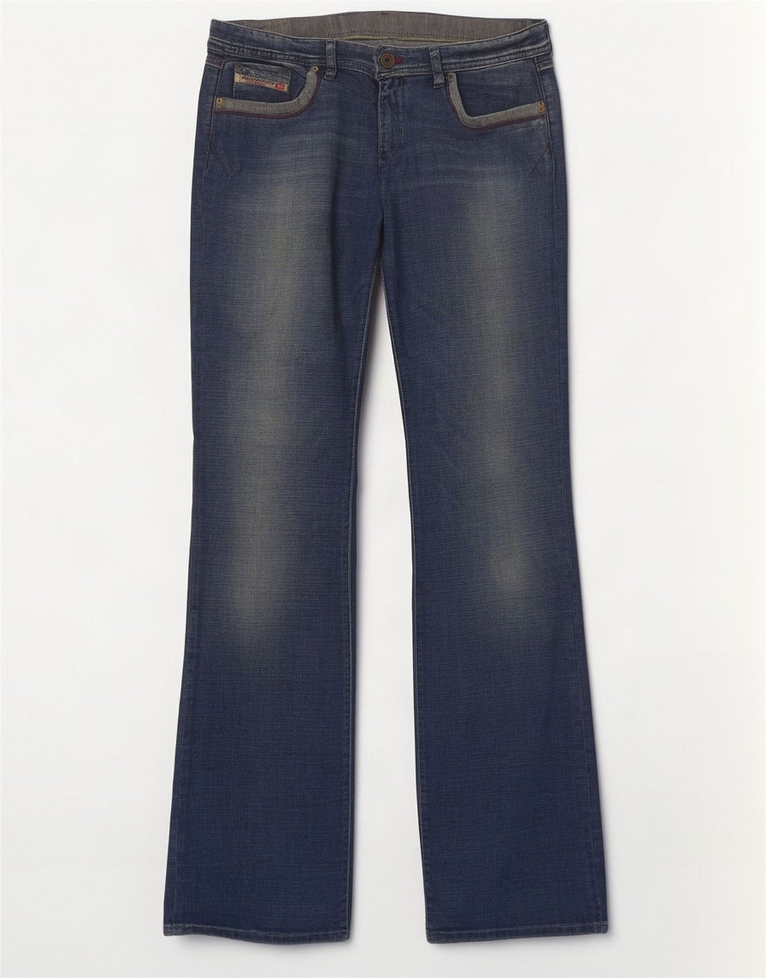 Diesel Damen Distressed Bootcut Jeans UK 16 Large W32 L33 Blaue Baumwolle