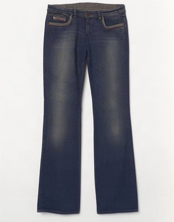 Diesel Damen Distressed Bootcut Jeans UK 16 Large W32 L33 Blaue Baumwolle