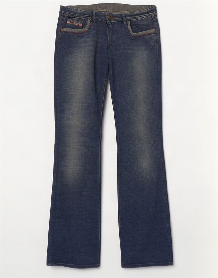 Diesel Damen Distressed Bootcut Jeans UK 16 Large W32 L33 Blaue Baumwolle