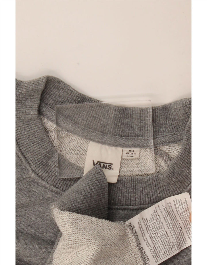 Vans Damen-Pullover mit übergroßem Grafik-Sweatshirt, Gr. 6, XS, Grau, Farbblock