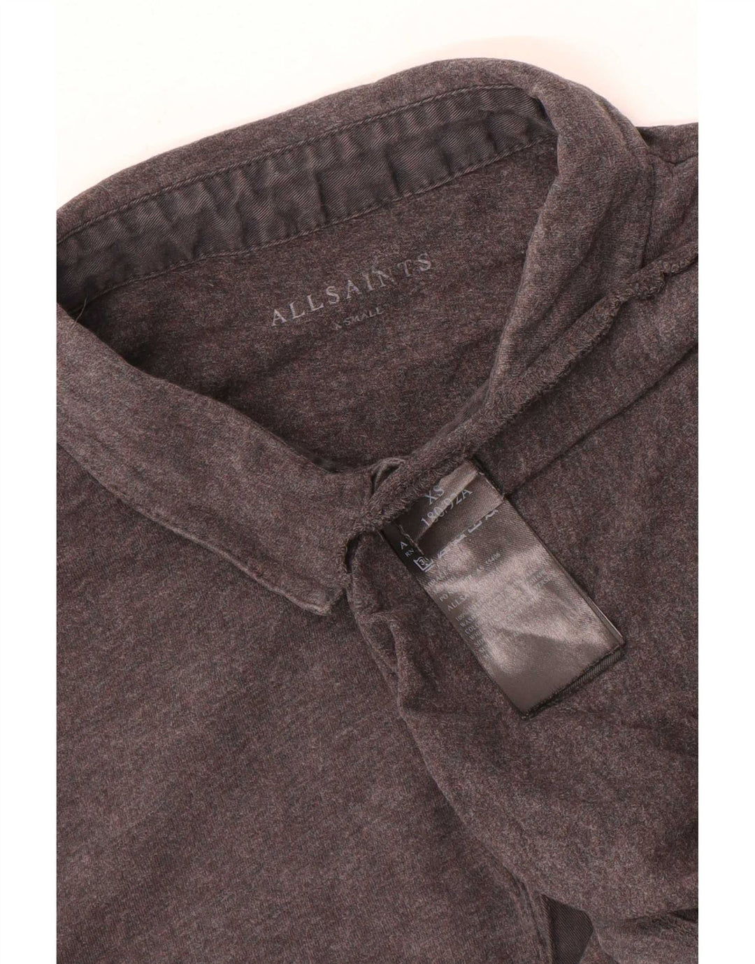 All Saints Herren Poloshirt XS Grau Baumwolle