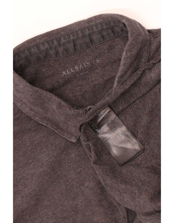 All Saints Herren Poloshirt XS Grau Baumwolle