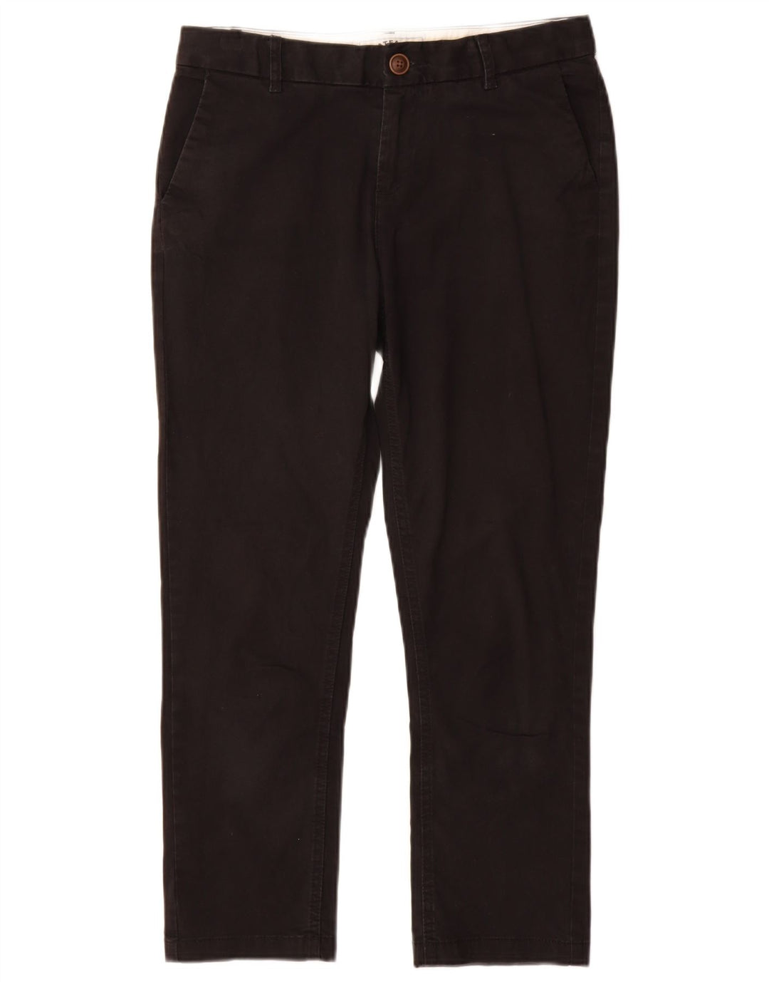 FAT FACE Gerade Chino-Hose für Damen, UK 10, Größe S, W28, L26, Schwarz, Baumwolle