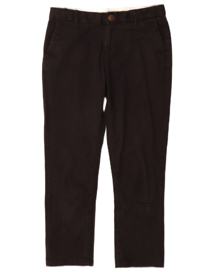 FAT FACE Gerade Chino-Hose für Damen, UK 10, Größe S, W28, L26, Schwarz, Baumwolle
