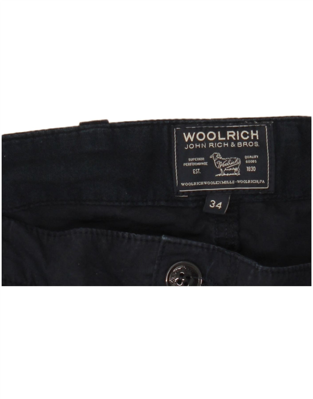 Woolrich Gerade Herren-Cargohose W34 L27 Marineblau