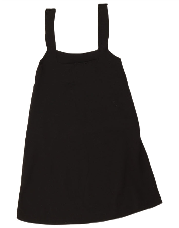Zara Damen Sommerkleid UK 12 Medium Schwarz Polyester