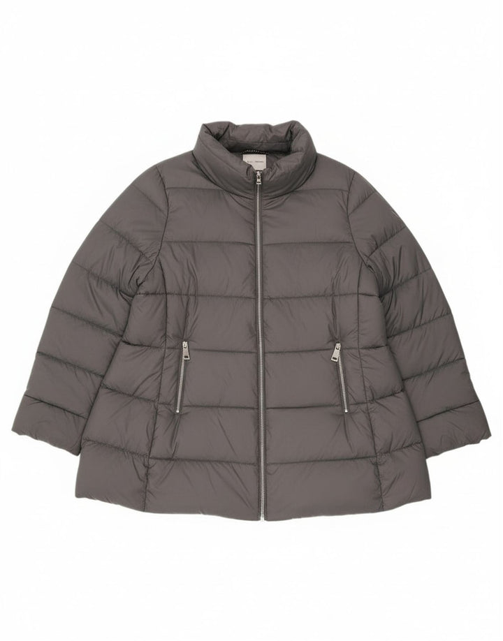 Fiorella Rubino Damen Wattierte Jacke UK 18 XL Grau Polyamid