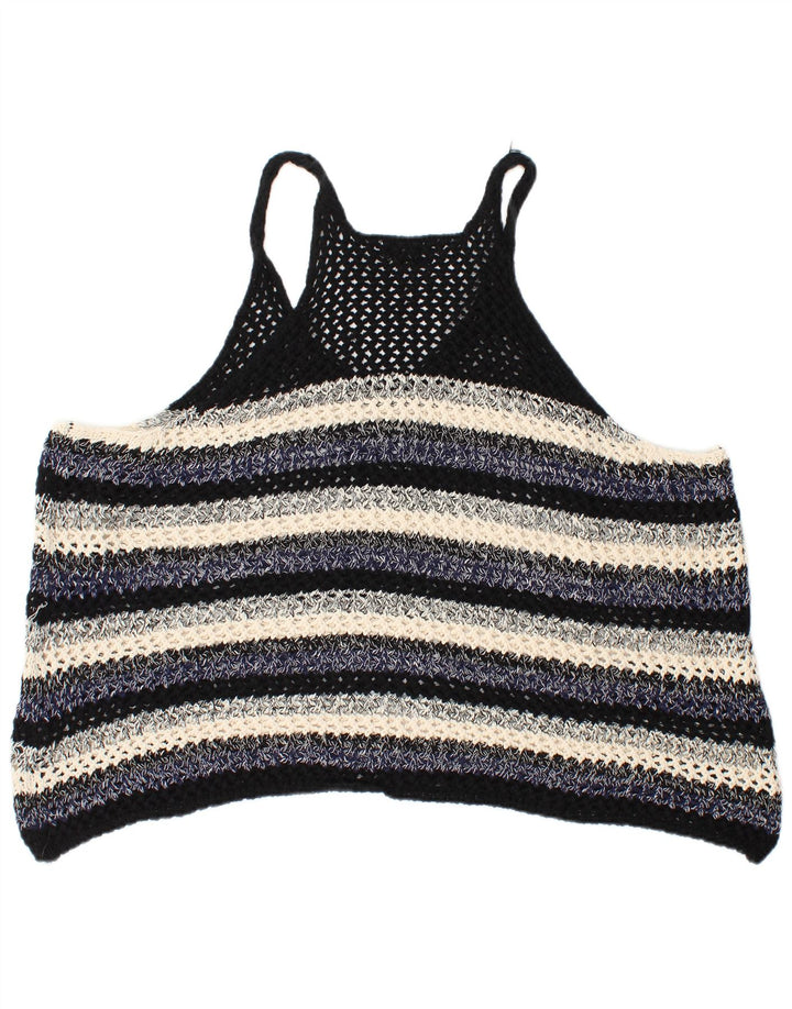 Übergroßes, ärmelloses Blusenoberteil für Damen von Zara, Größe S, Marineblau, gestreift