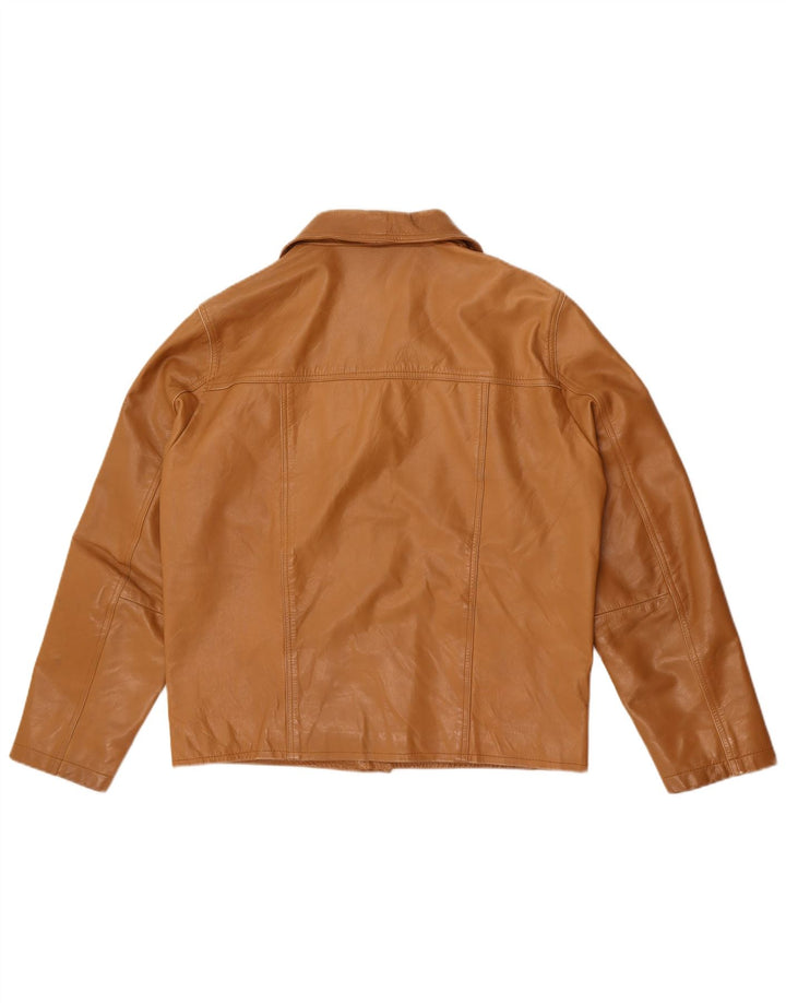 Gipsy Herren-Lederjacke, Größe 40, großes braunes Leder