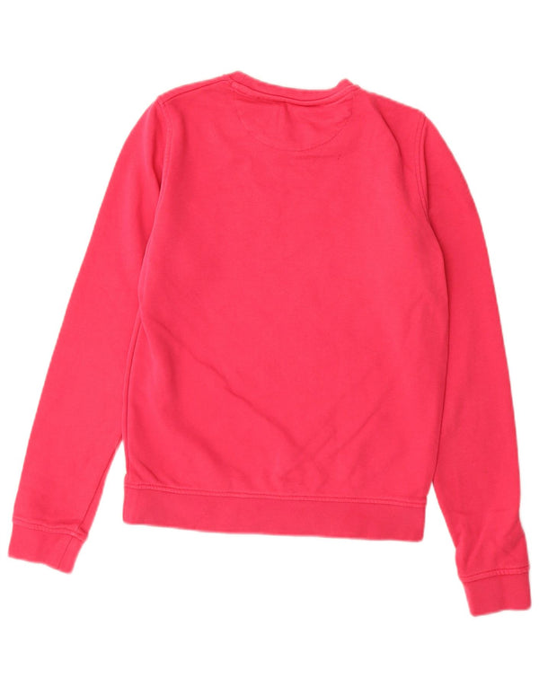 Gant Damen Grafik-Sweatshirt-Pullover UK 6 XS Rosa Baumwolle