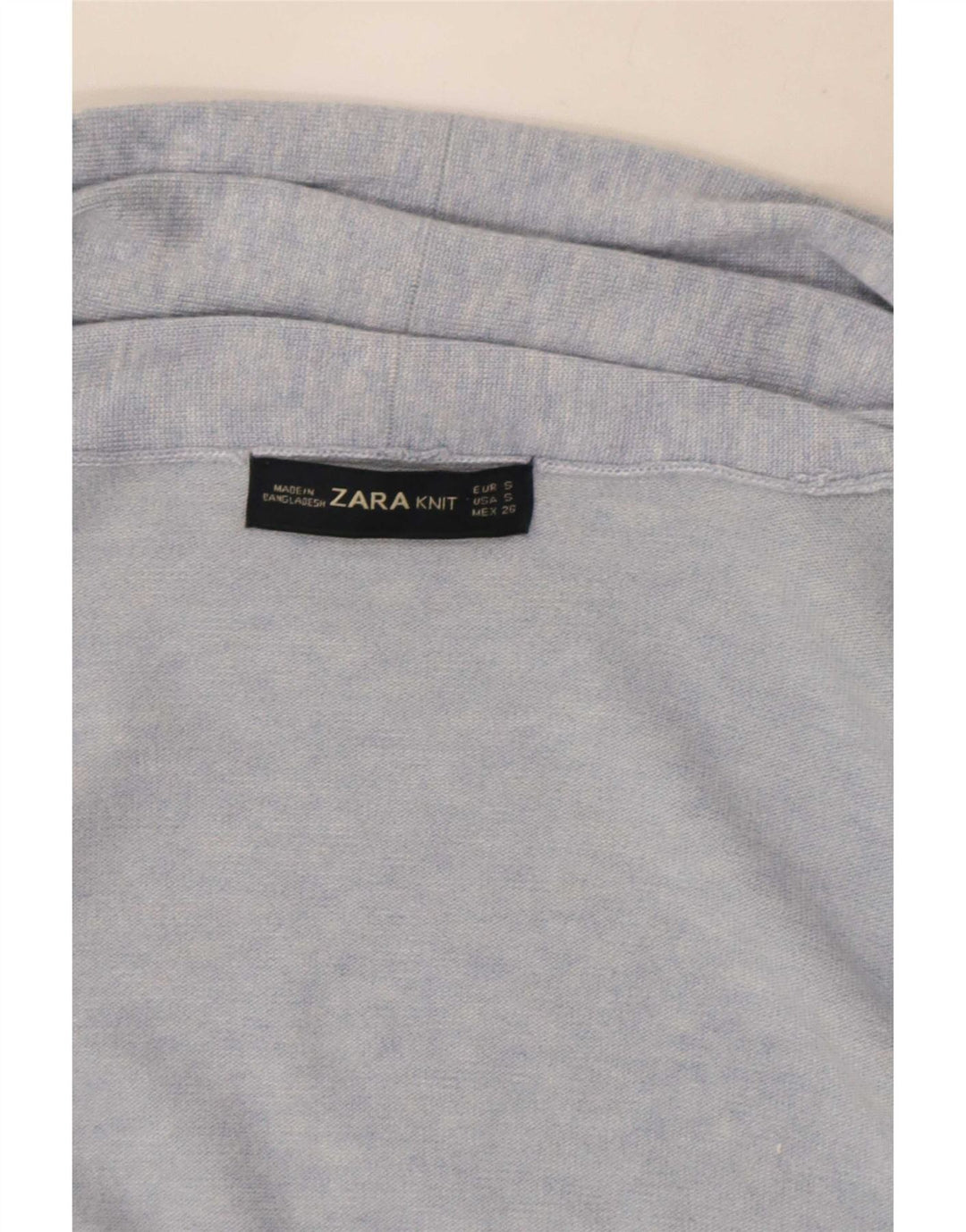 Zara Damen Longline-Cardigan-Pullover UK 10 Small Blau
