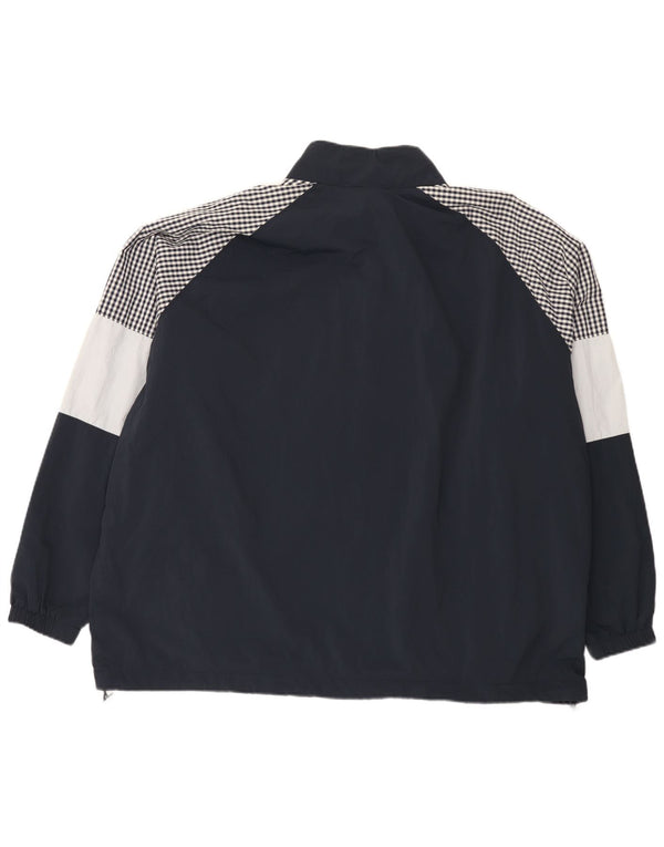 Lyle & Scott Herren-Regenjacke UK 46 3XL Marineblaues Colourblock-Nylon