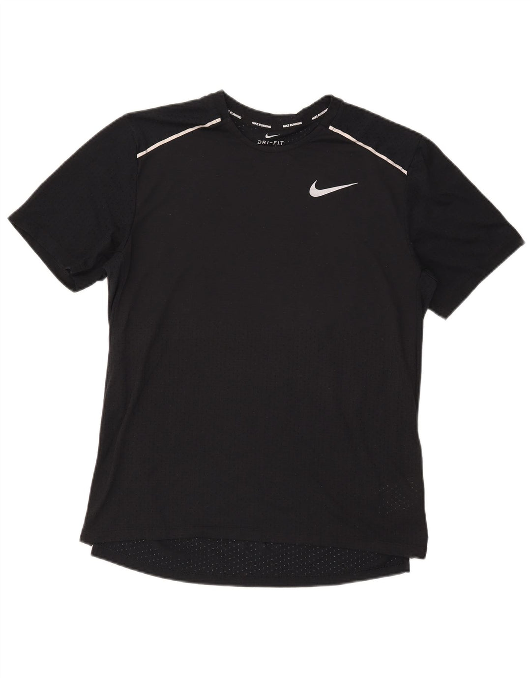 Nike Herren Dri Fit T-Shirt Top Medium Schwarz Polyester