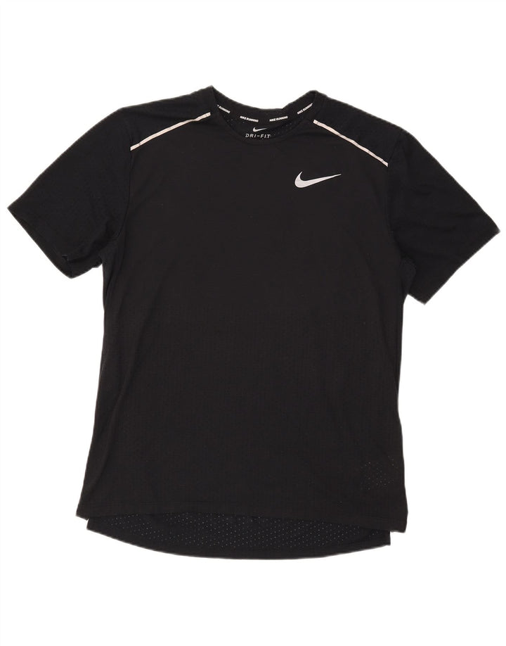 Nike Herren Dri Fit T-Shirt Top Medium Schwarz Polyester