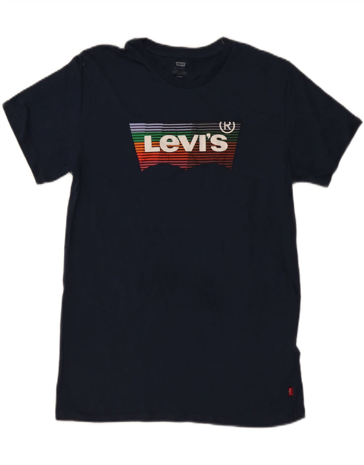 LEVI'S Herren-T-Shirt mit Grafik, mittelmarineblaue Baumwolle