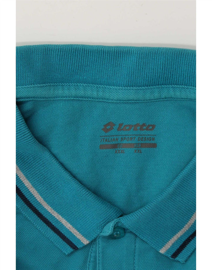 Lotto Herren Poloshirt 3XL Türkis gestreift