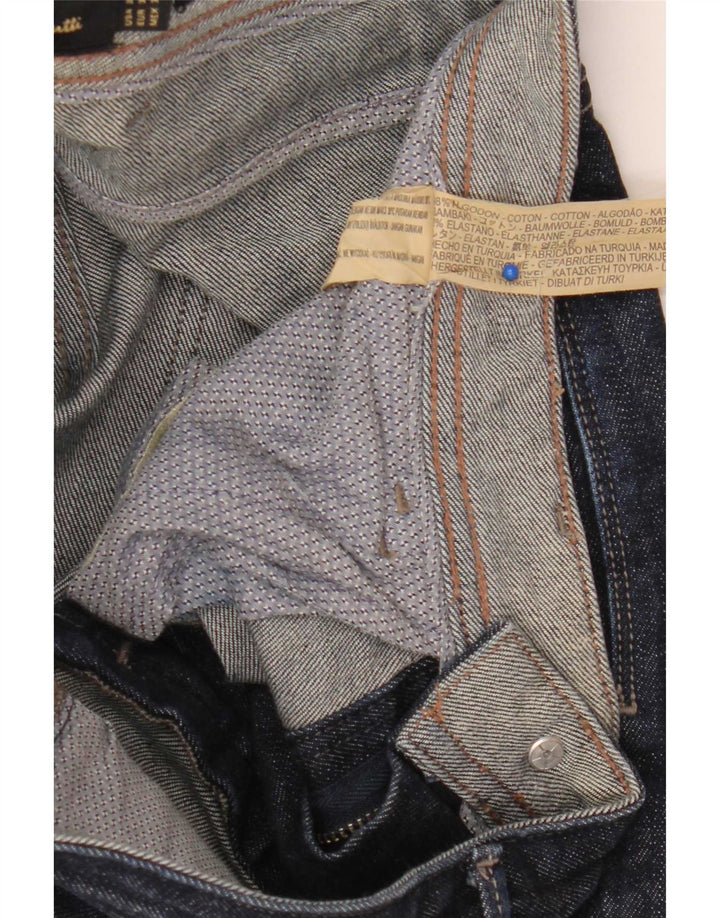 Massimo Dutti Herren Slim Jeans EU 38 Small W30 L32 Marineblau Baumwolle