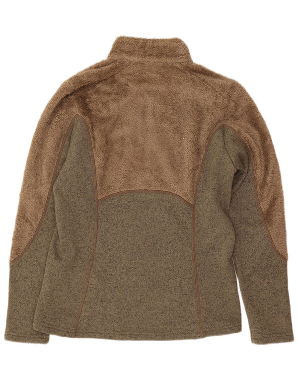 Columbia Damen Fleecepullover UK 12 Mittelbraun Colourblock Sports