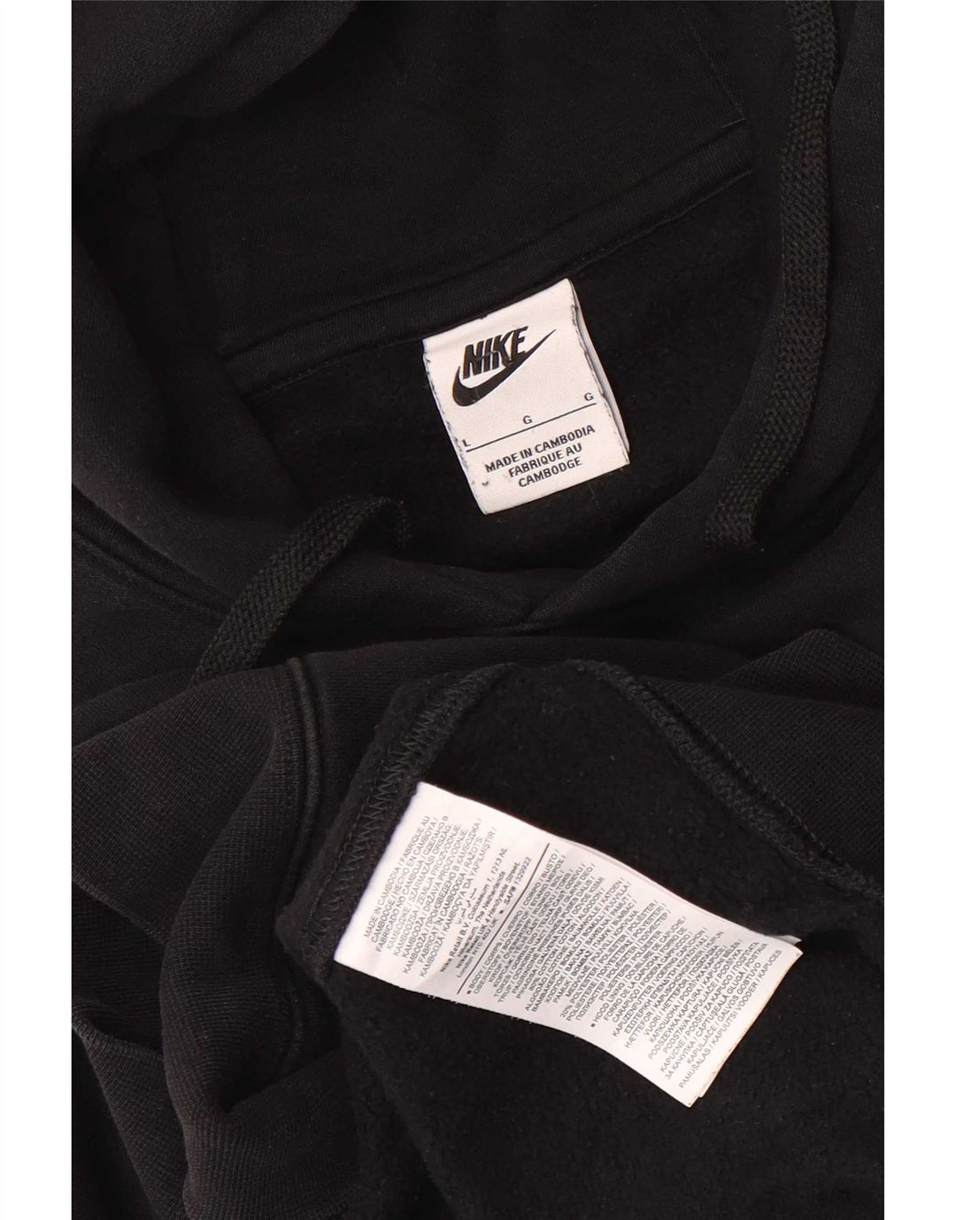 Nike Herren Kapuzenpullover, groß, aus schwarzer Baumwolle