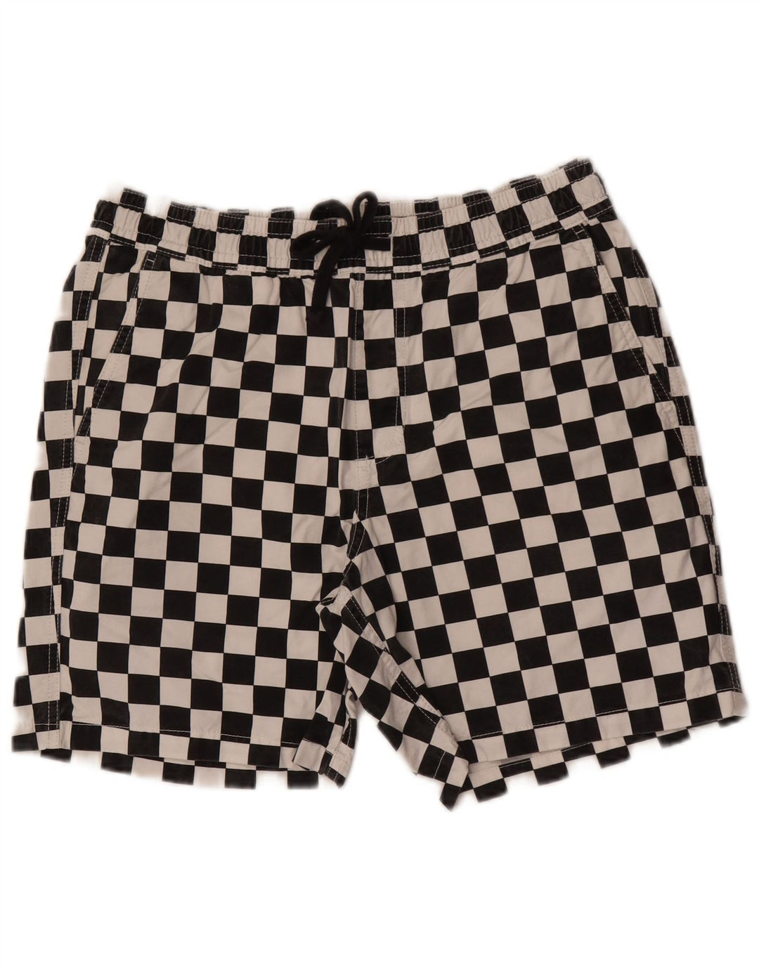 Vans Herren-Badeshorts aus mittelgroßer, schwarzer, geometrischer Baumwolle