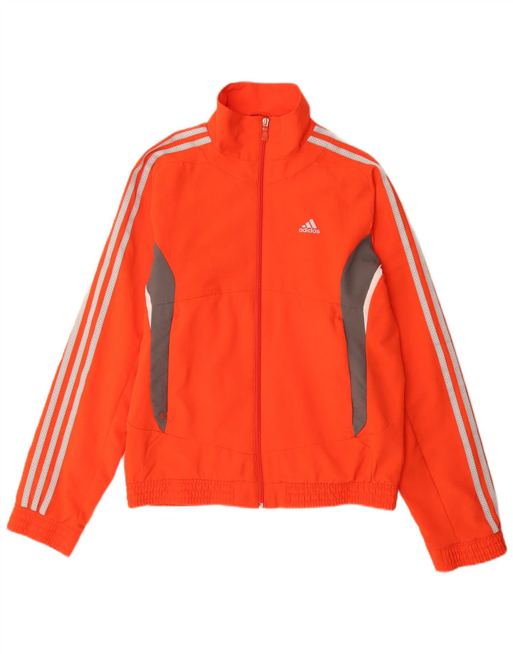 Adidas Herren-Trainingsanzug-Oberteil, Jacke, Größe S, Orange, Farbblock