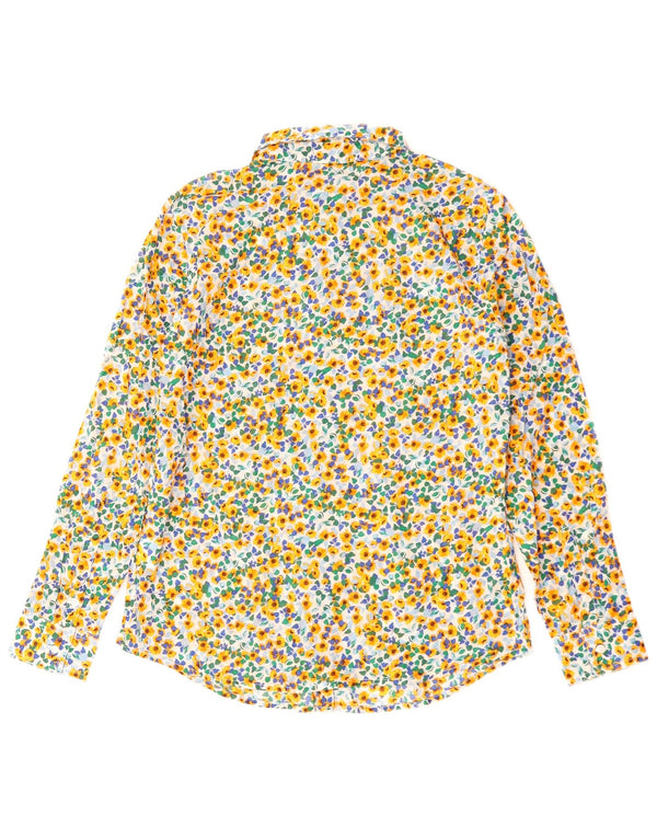 BENETTON Damen-Hemd UK 10, Größe S, mehrfarbig, Blumenmuster, Baumwolle
