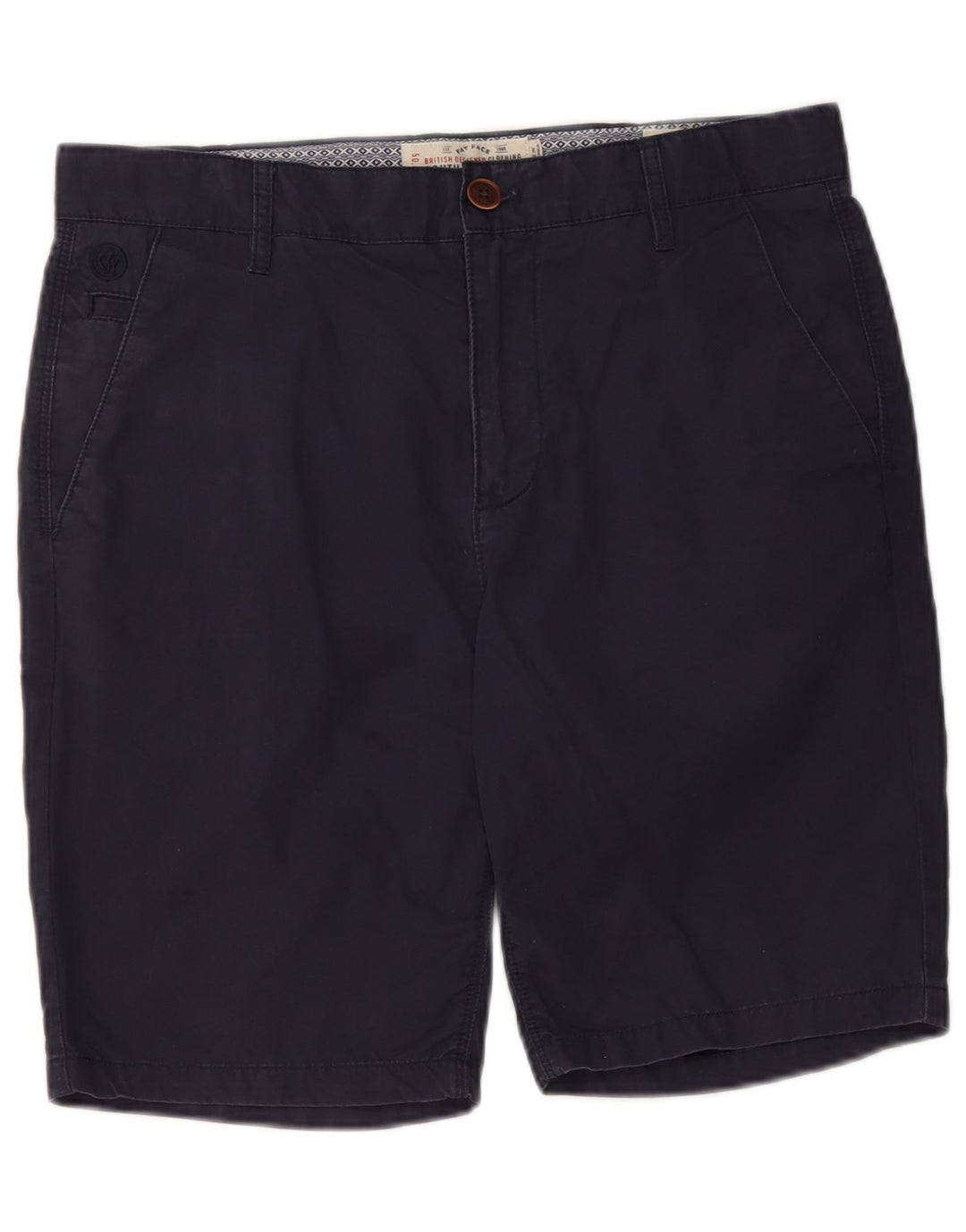 Fat Face Herren-Chinoshorts W32, mittelmarineblaue Baumwolle