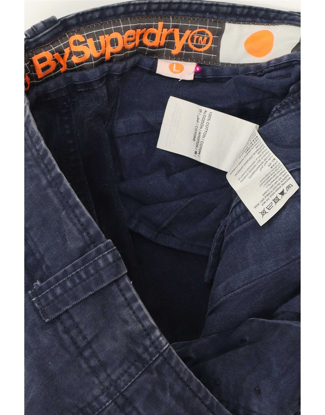 Superdry Herren Cargo-Shorts, Größe L, W34, Marineblau, Baumwolle
