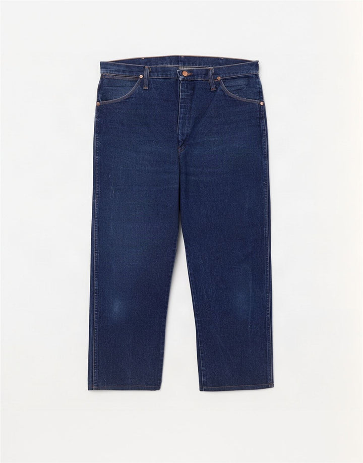 Wrangler Herren Straight Jeans W38 L26 Marineblaue Baumwolle