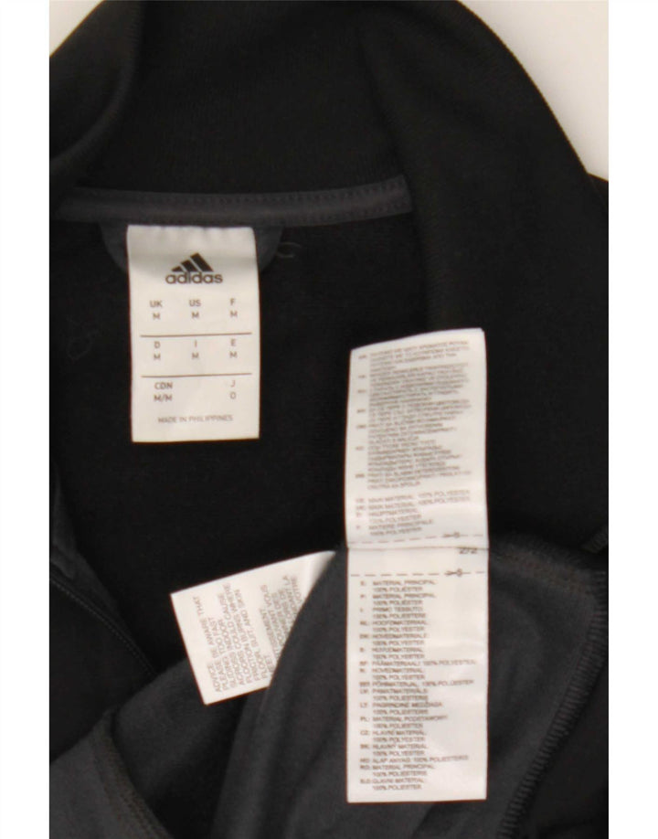Adidas Herren-Trainingsanzug-Top-Jacke, Mittelschwarzes Colourblock-Polyester