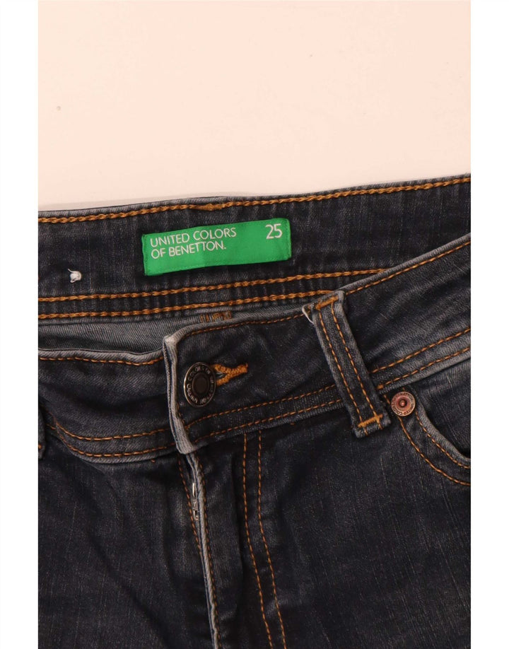 Benetton Damen Schlagjeans W25 L33 Blau