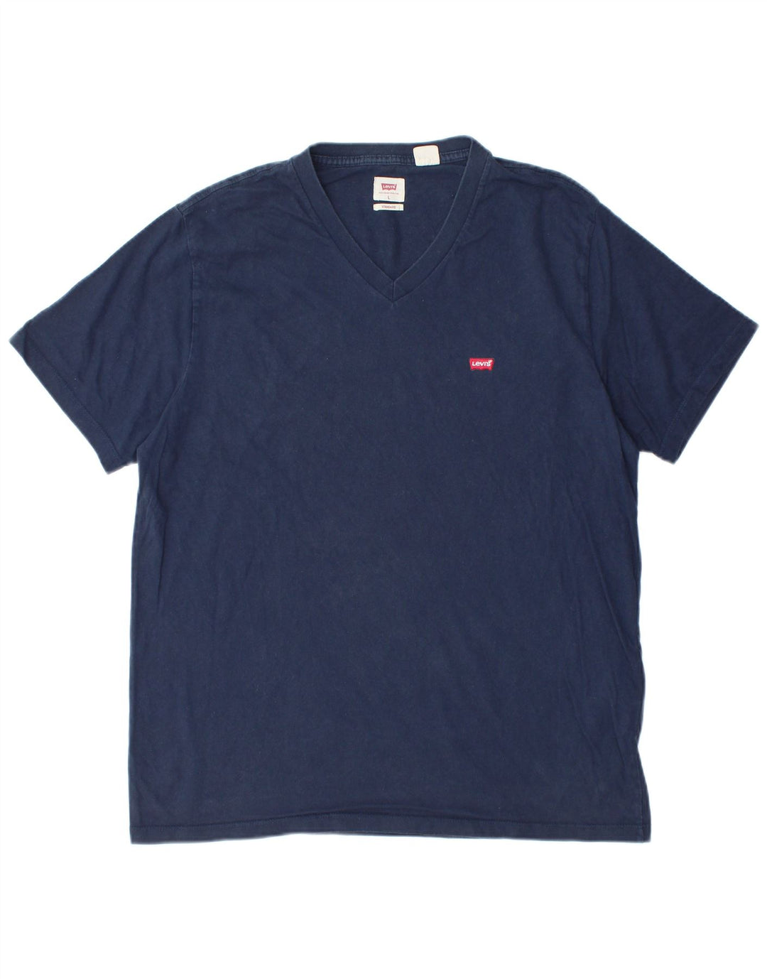 LEVI'S Herren Standard T-Shirt Top Large Marineblau Baumwolle