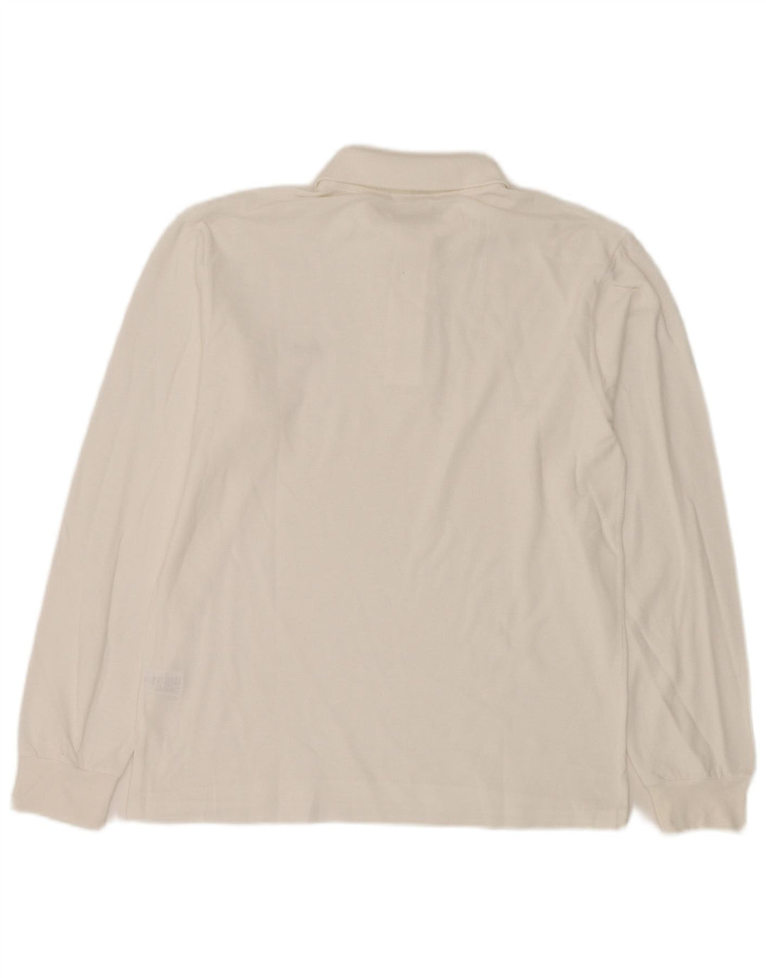 LACOSTE Herren-Langarm-Poloshirt, Größe 3, klein, weiße Baumwolle