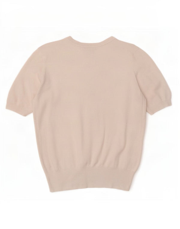Zara Damen Kurzarm-Blusenoberteil UK 12 Mittelweiß