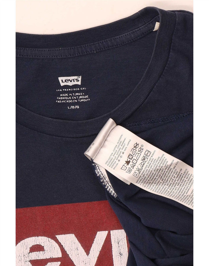 Levi's Herren-T-Shirt mit Grafik, groß, marineblau, Baumwolle