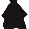 Vintage Damen Poncho-Mantel mit Kapuze, Einheitsgröße, Schwarz