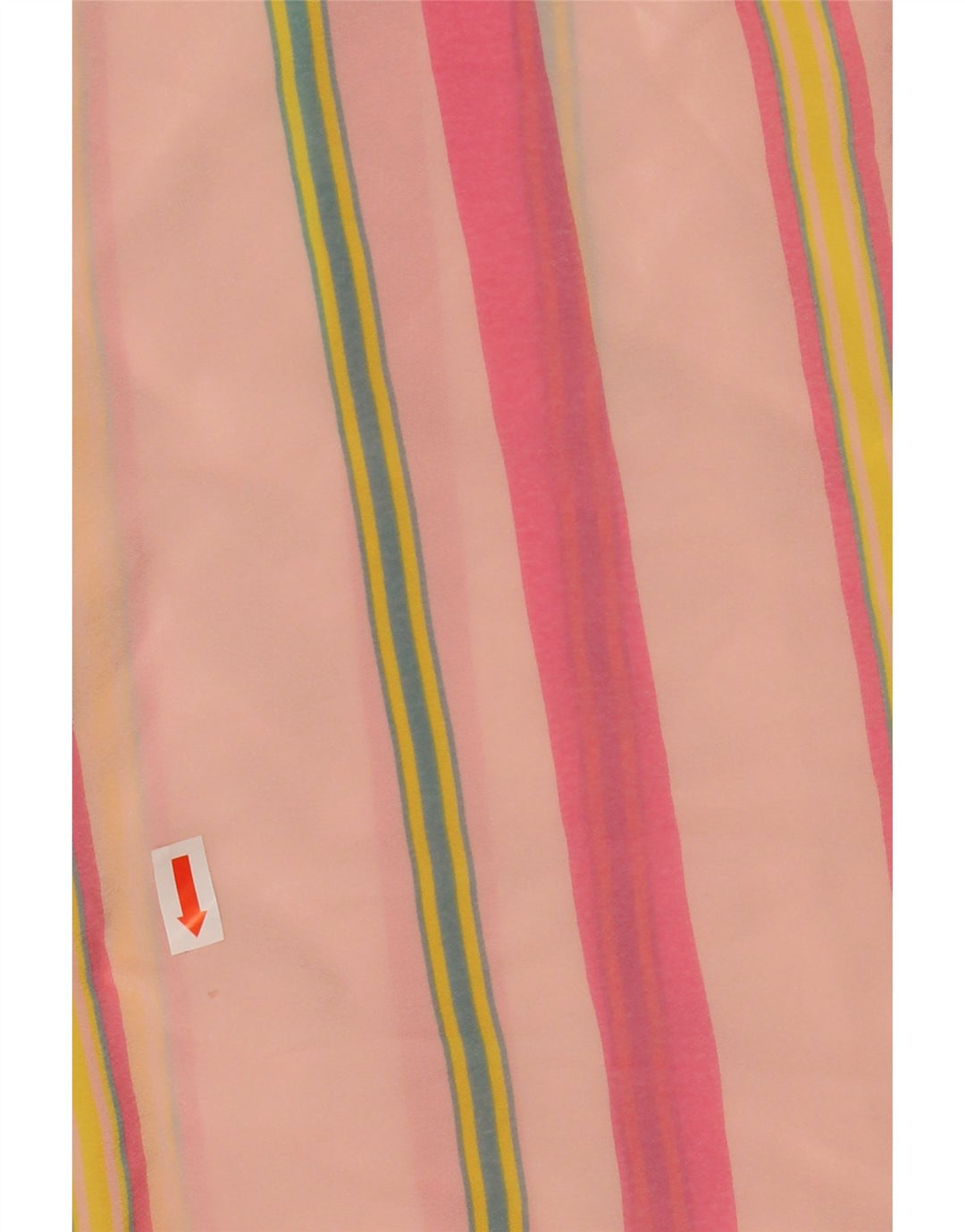 Vintage Damen 3/4 Ärmel Durchsichtiges Etuikleid UK 12 Mittelrosa gestreift