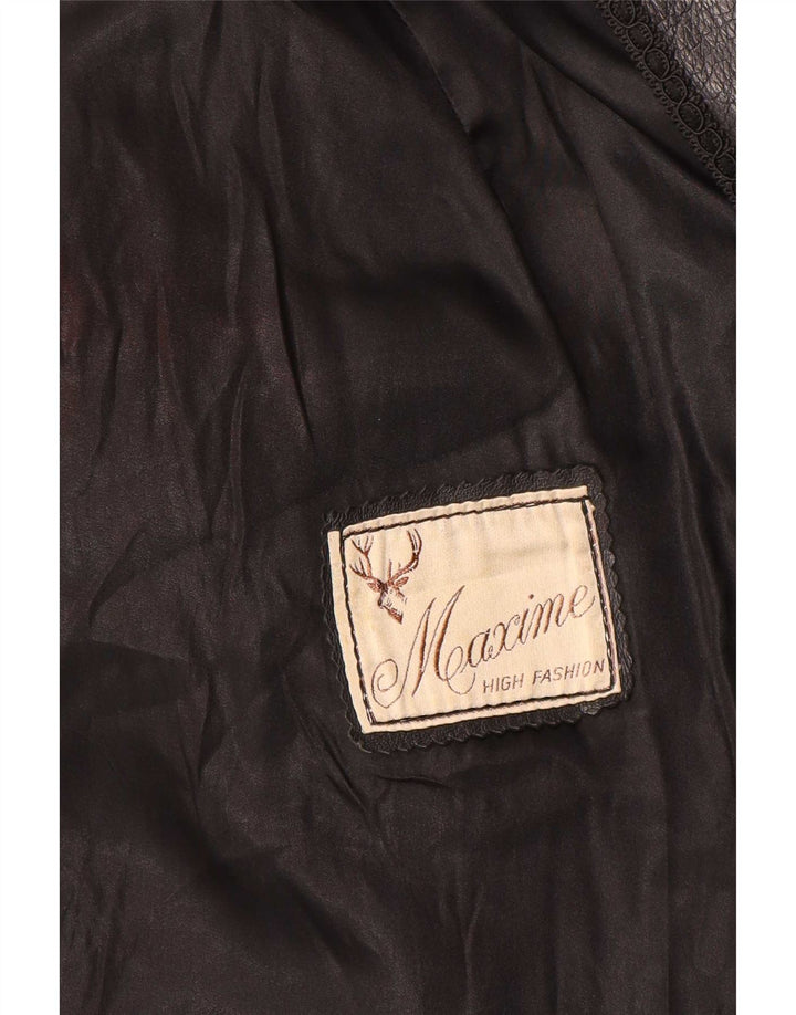 Maxime Damen Lederjacke UK 14 Medium Schwarz