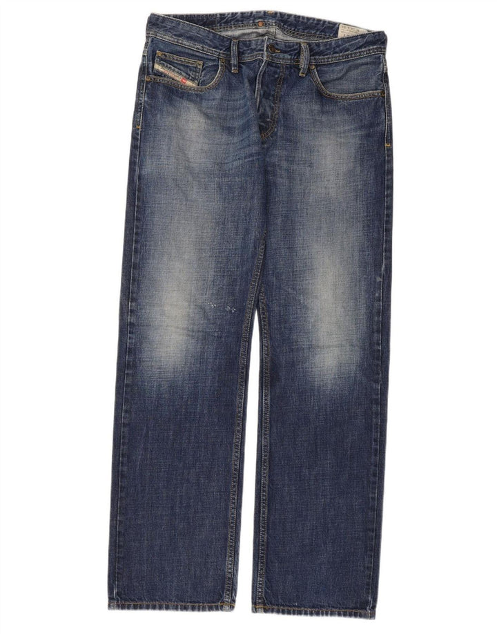 Diesel Herren Larkee Straight Jeans W34 L32 Blaue Baumwolle