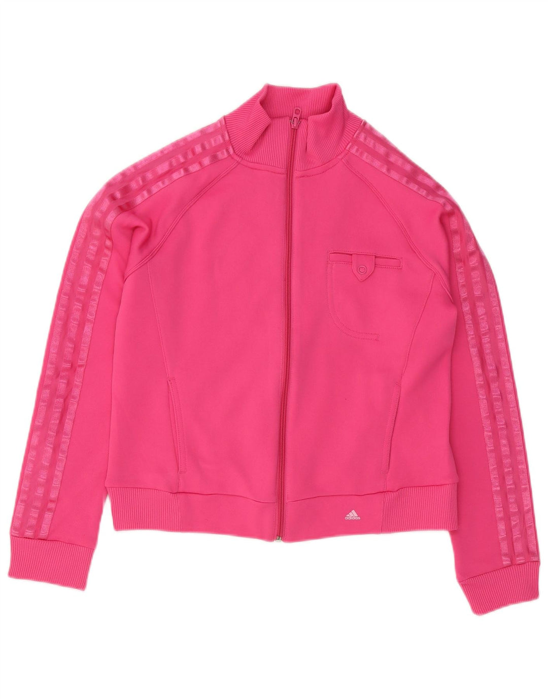 Adidas Damen Trainingsanzug Top Jacke UK 14 Mittelrosa Polyester