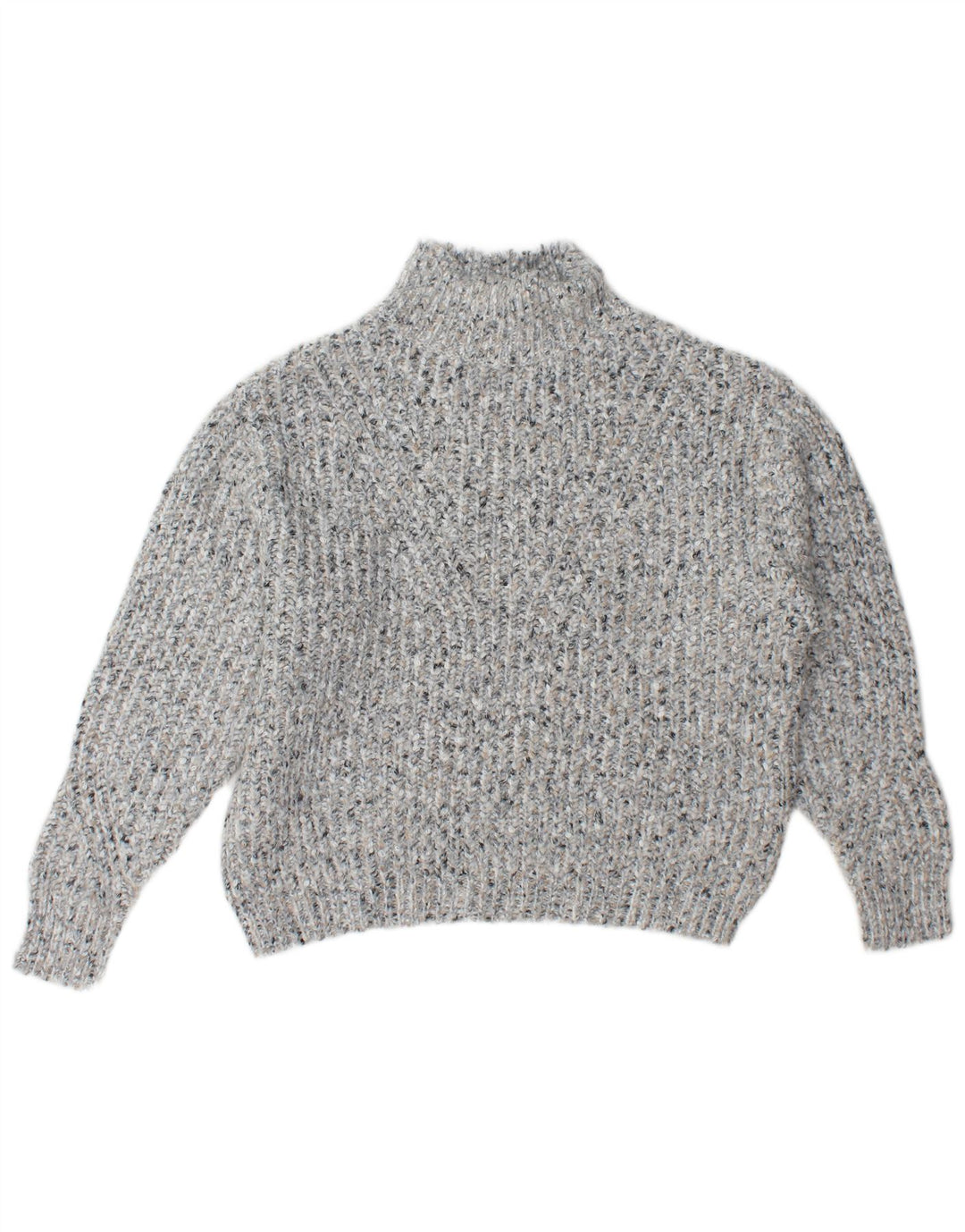 Marks & Spencer Damen-Pullover mit Rollkragen, Gr. 6, XS, Grau meliert