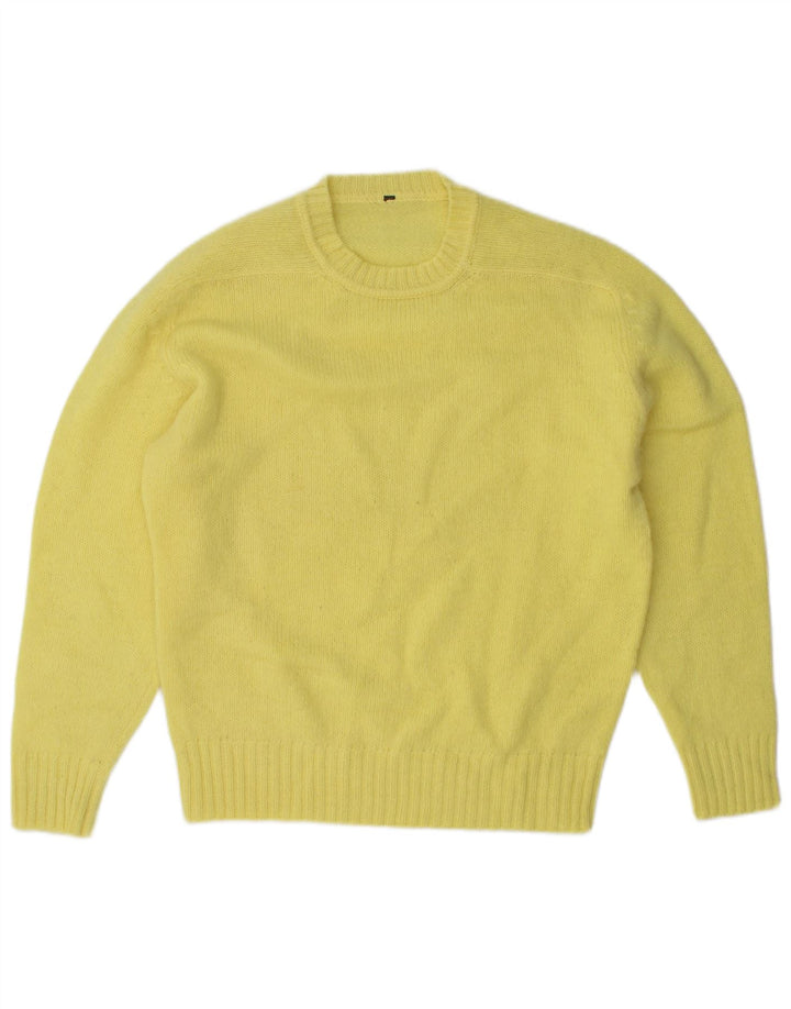 Vintage Herren Pullover mit Rundhalsausschnitt Mittelgelb