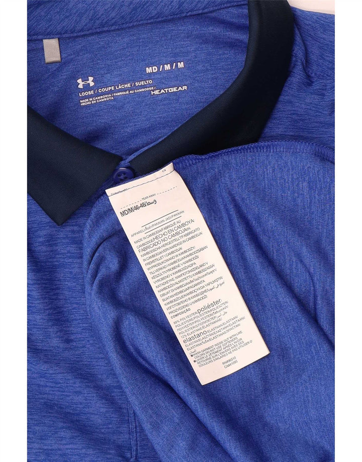 Under Armour Herren Heat Gear Poloshirt Mittelblaues Colourblock-Polyester