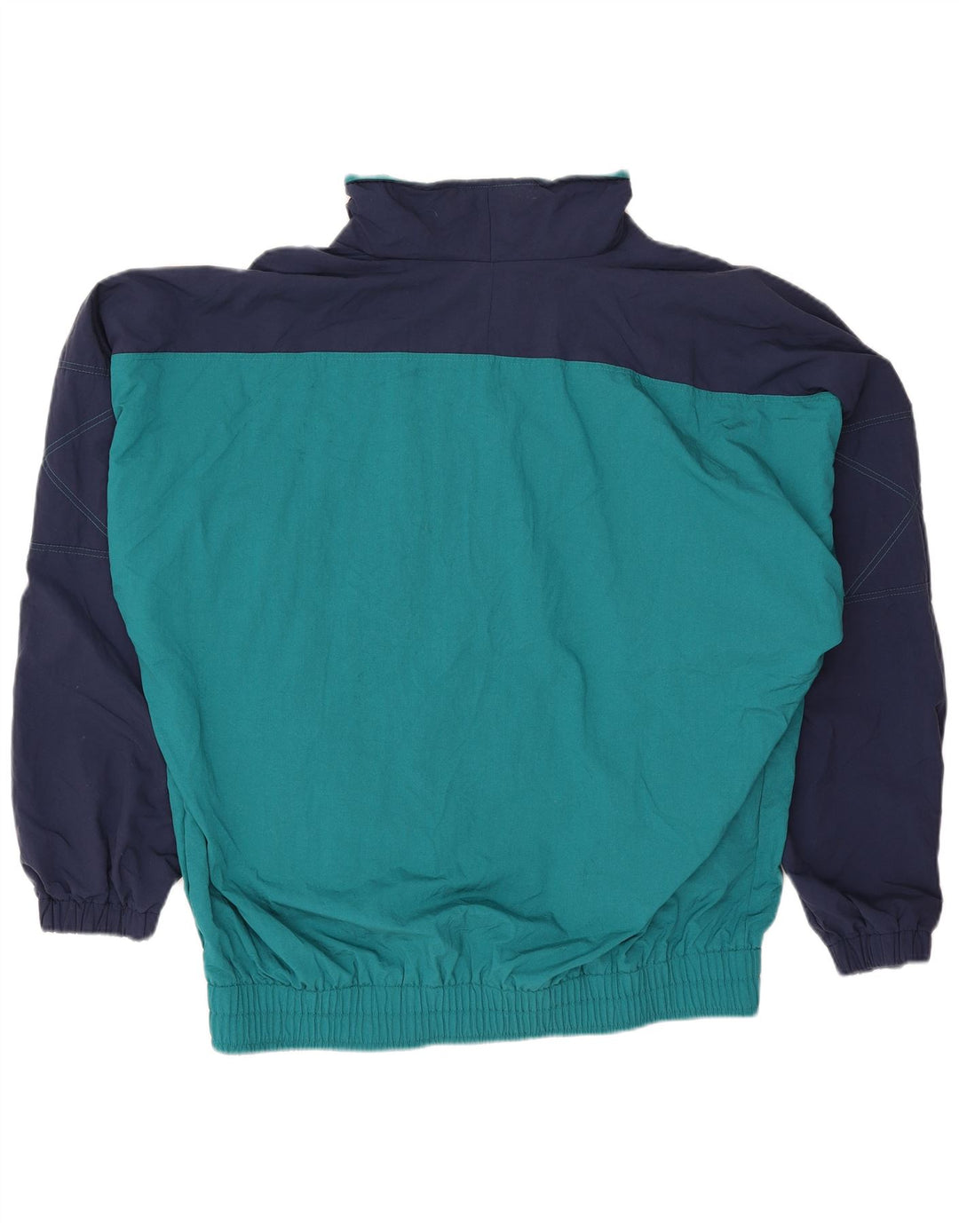 VINTAGE Herren-Trainingsanzug-Oberteiljacke 2XL Blauer Farbblock