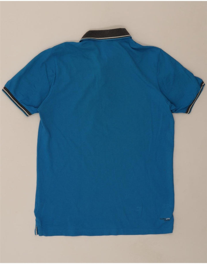 ADIDAS Mens Clima 365 Polo Shirt Medium Blue Cotton Vintage Adidas and Second-Hand Adidas from Messina Hembry 