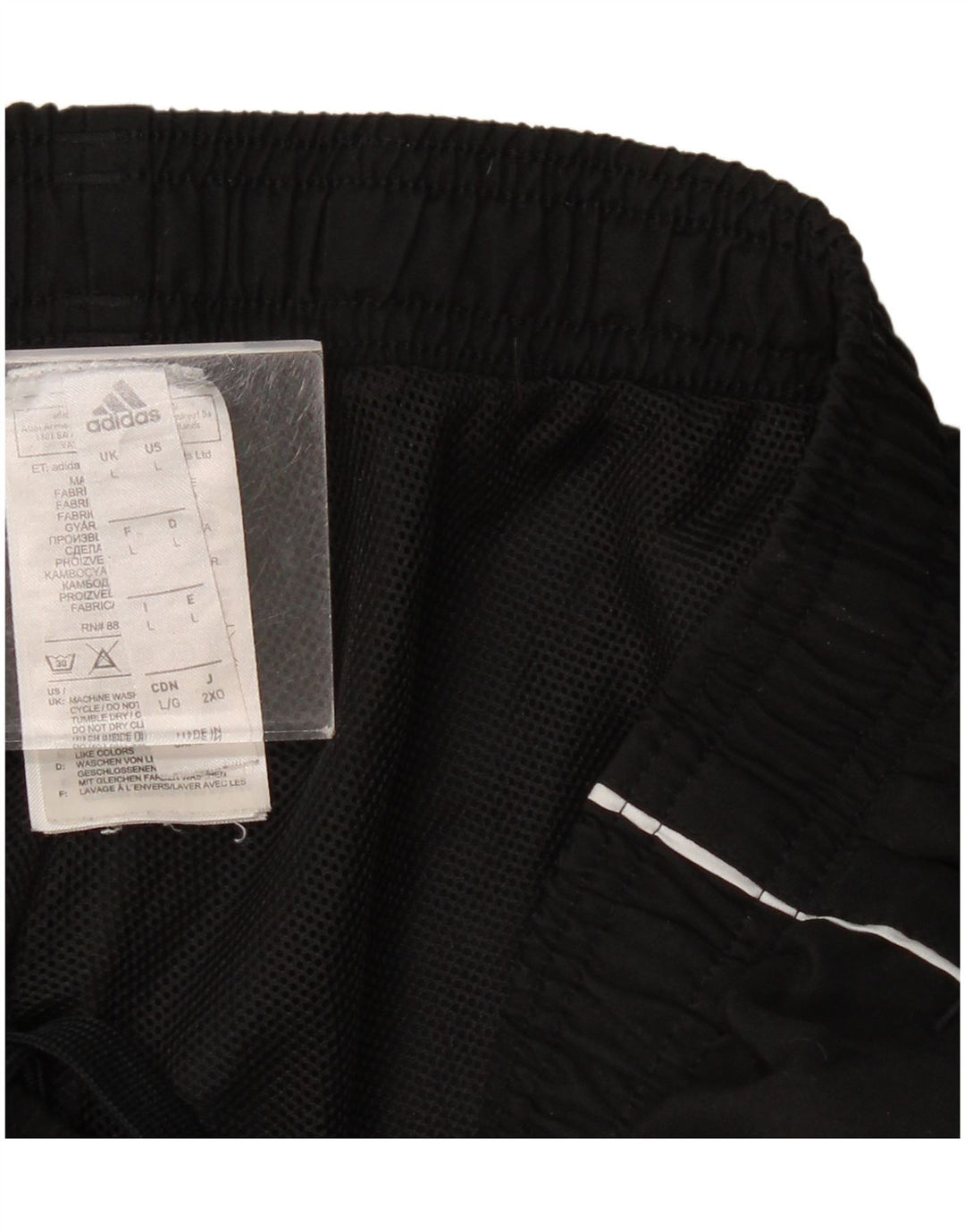 ADIDAS Mens Tracksuit Trousers Large Black Polyester