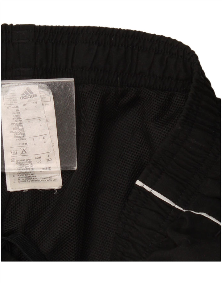 ADIDAS Mens Tracksuit Trousers Large Black Polyester