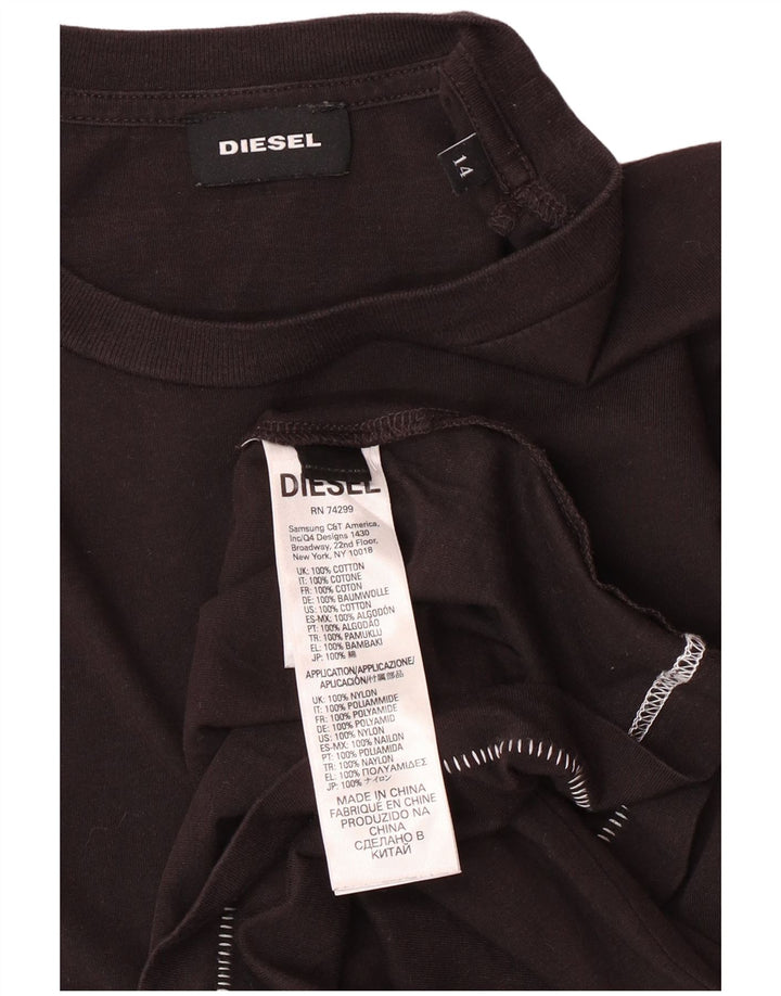 Diesel Jungen Graphic Top Langarm 13-14 Jahre Schwarz