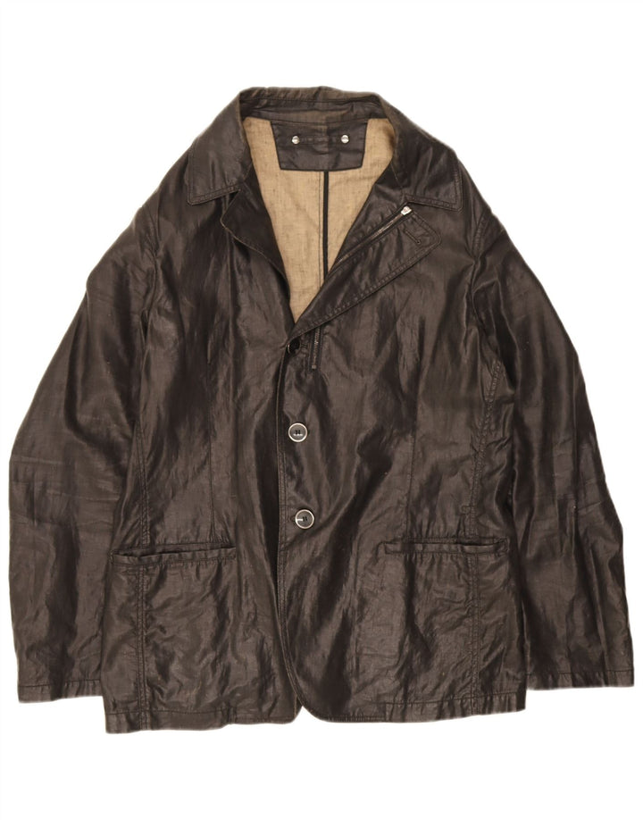 Armani Collezioni Herren 2-Knopf-Blazerjacke UK 38 Mittelschwarz